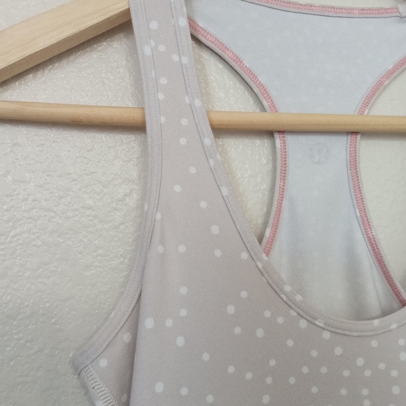 Lululemon Polka Dot Cream Racerback Tank Top - Picture 6 of 7